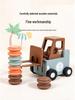 Interactive Wooden Forklift Game: Early Education Puzzle & Logical Thinking Toy for Kids