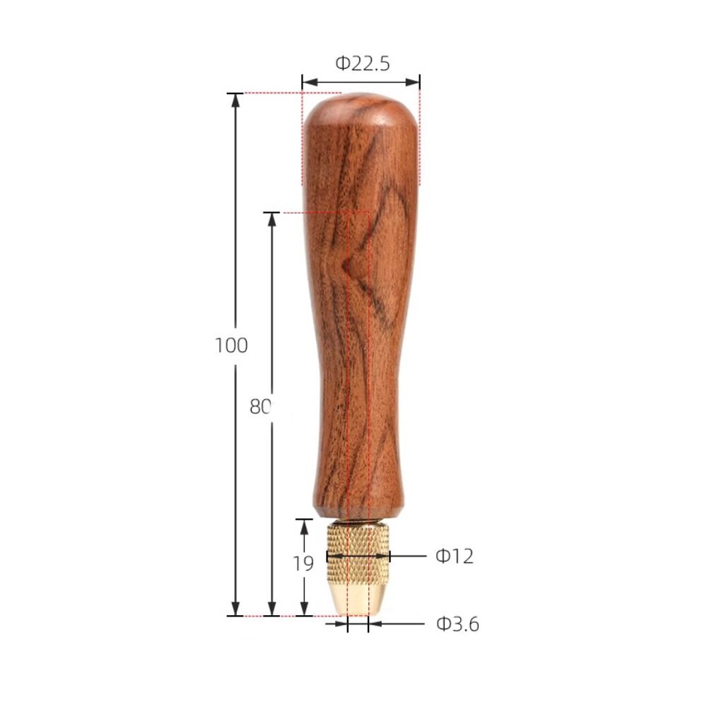 Ergonomic Brass Collet Wooden Handles Comfort Grip Universal Screwdriver Handle DIY Wood File Handle Woodworking
