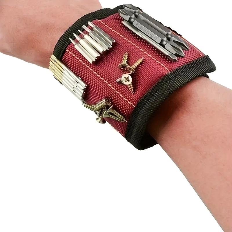 Woodworking Magnetic Wristband Portable Tool Bag Electrician Wrist Tool Belt Screws Nails Drill Bits Holder Repair Tools