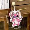Disney Kawaii Stitch Angel Hanging Hand Towel Cartoon Cute Water Absorbent Coral Fleece Kitchen Quick Drying Shower Room Supplies