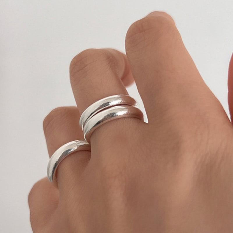 

revedej silver925 matt bold ring (2 size) 3mm