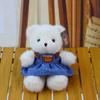 Teddy Bear Plush Toy With Denim Outfit For Couples And Gift Giving