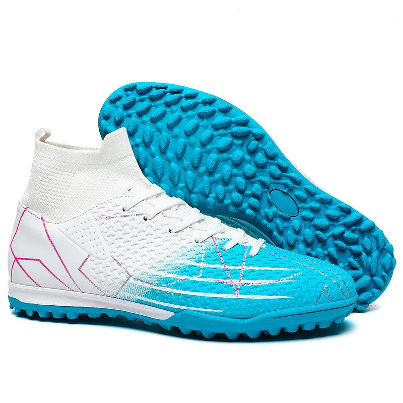 2025 new children's football shoes men's high-top students TF broken nails AG long nails adult breathable training shoes women
