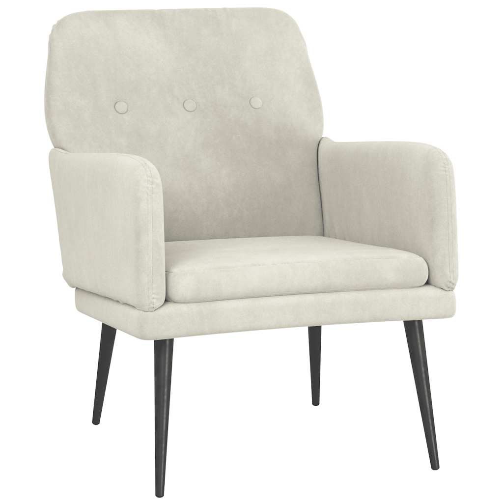 vidaXL Sessel Creme 62x79x79 cm Samt