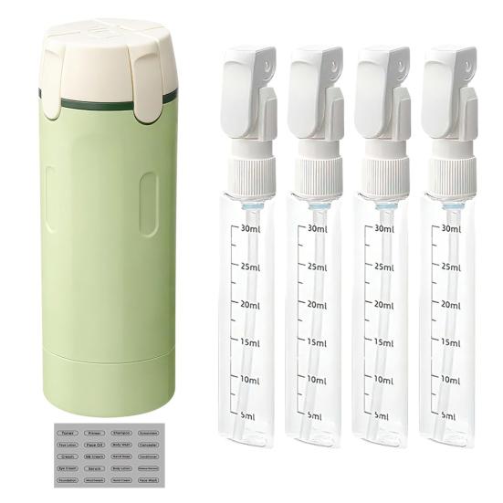 1/2 Sady 120ML 4-v-1 Cestovní láhev Neprosakující Opakovaně použitelný Dávkovač na pleťové mléko, kondicionér, krém, šampon Přenosný Plnitelný Prázdný kontejner na toaletní potřeby