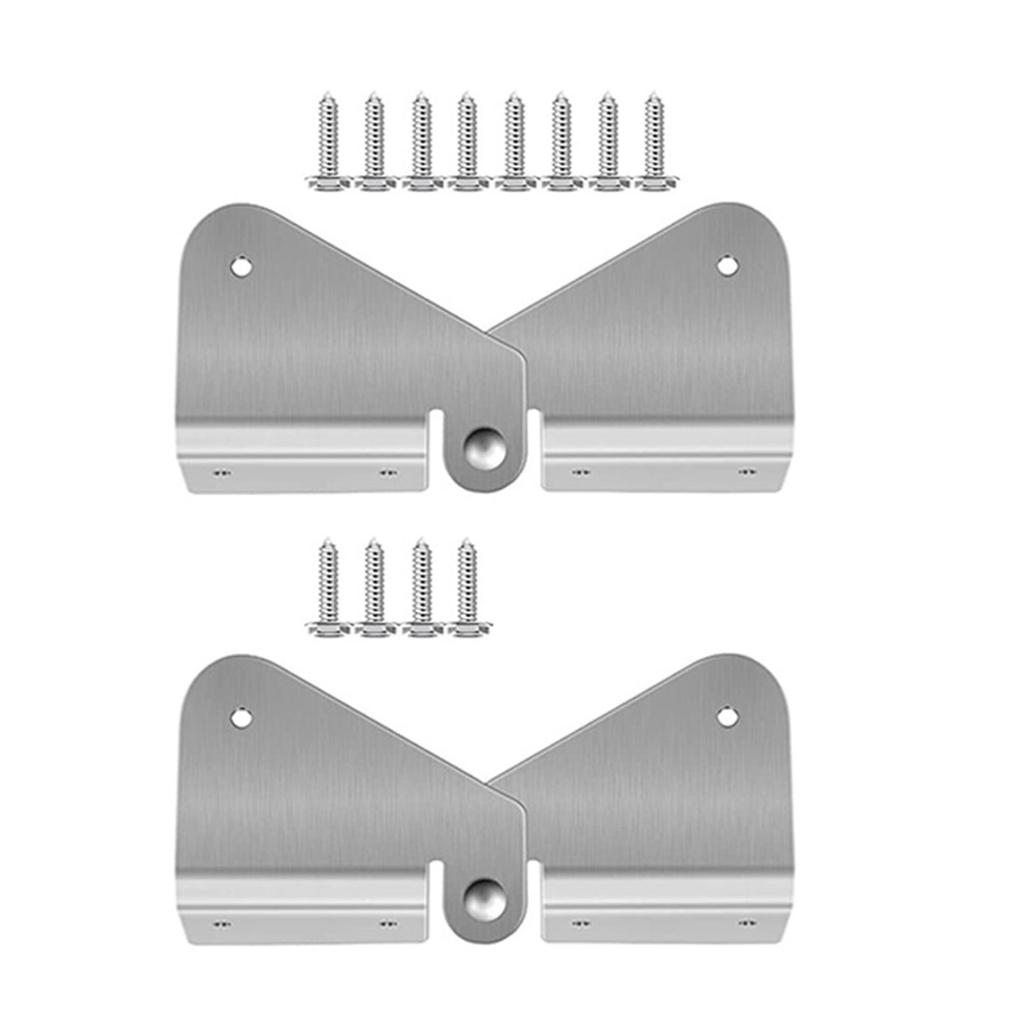 2/4Pcs Gutter Extension Hinge Stainless Steel Downspout Extension Flipup Hinge