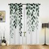 Rustic Leaves Plants Window Curtains for Living Room Bedroom Curtain Modern Kitchen Blinds Drapes Curtains