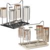 Desktop Organizer Coffee Mug Holder Kitchen Organization Compact Structure Curved Support Rod Effective Drainage System