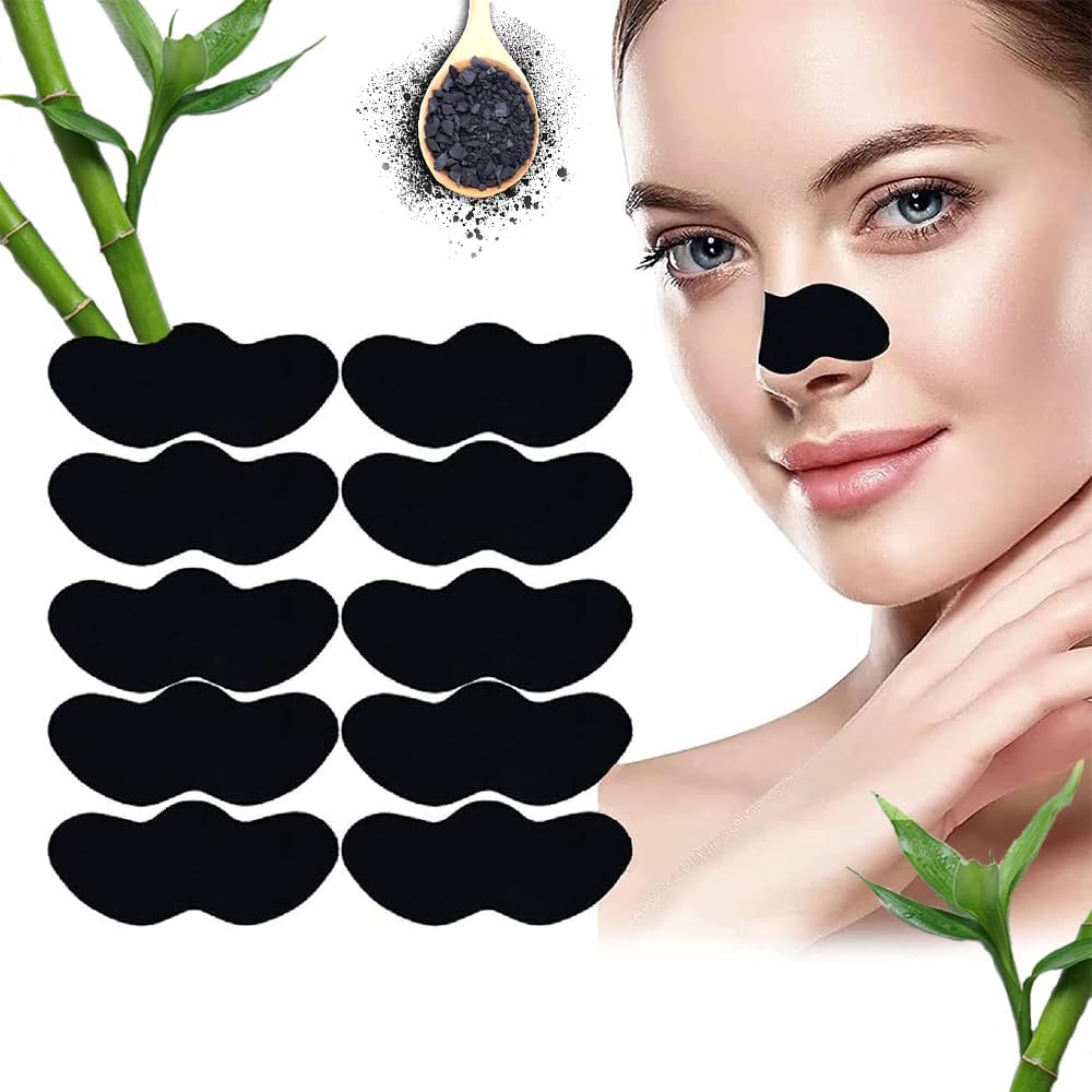 Dwariyan Nose Strips Blackhead Remove, Nose Strips, Charcoal Nose Pore Strips Cleansing Remove Blackheads, Whitehead Deep Cleaning Pores and Uncl