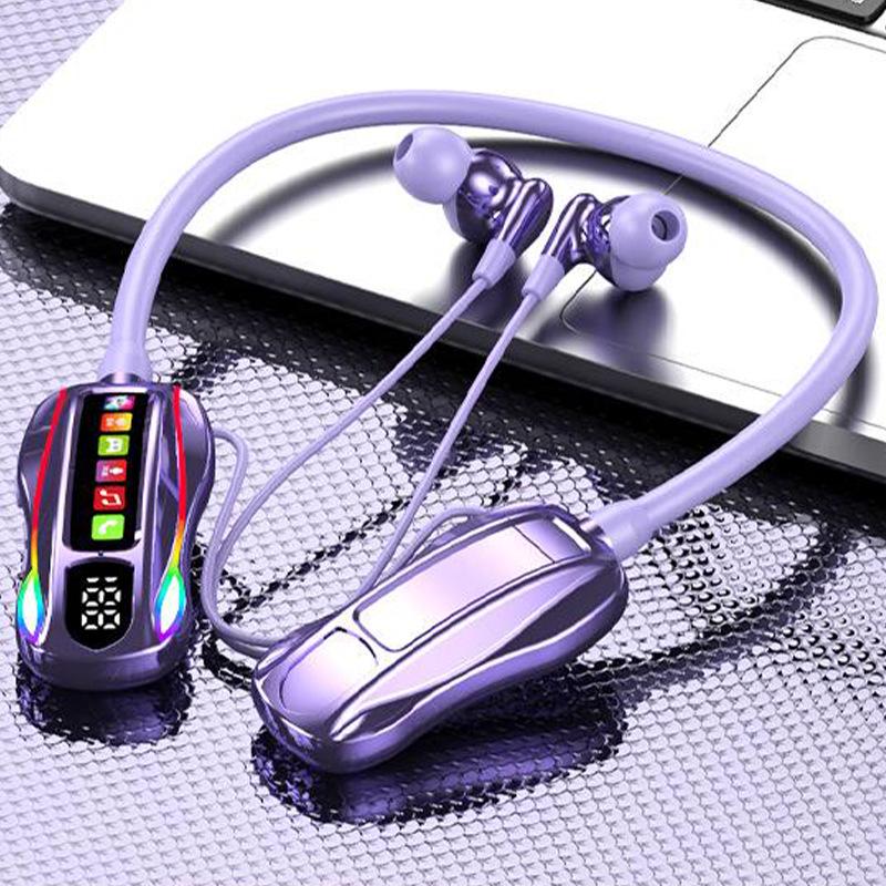 Neckband Bluetooth Headset: Long Battery Life, Card Slot, Crystal Clear Sound, Perfect for Active Lifestyles