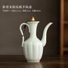 Song Dynasty Style Ceramic Wine Pot Chinese Tea Handheld Jug Home Liquor Dispenser Tall Wine Cup