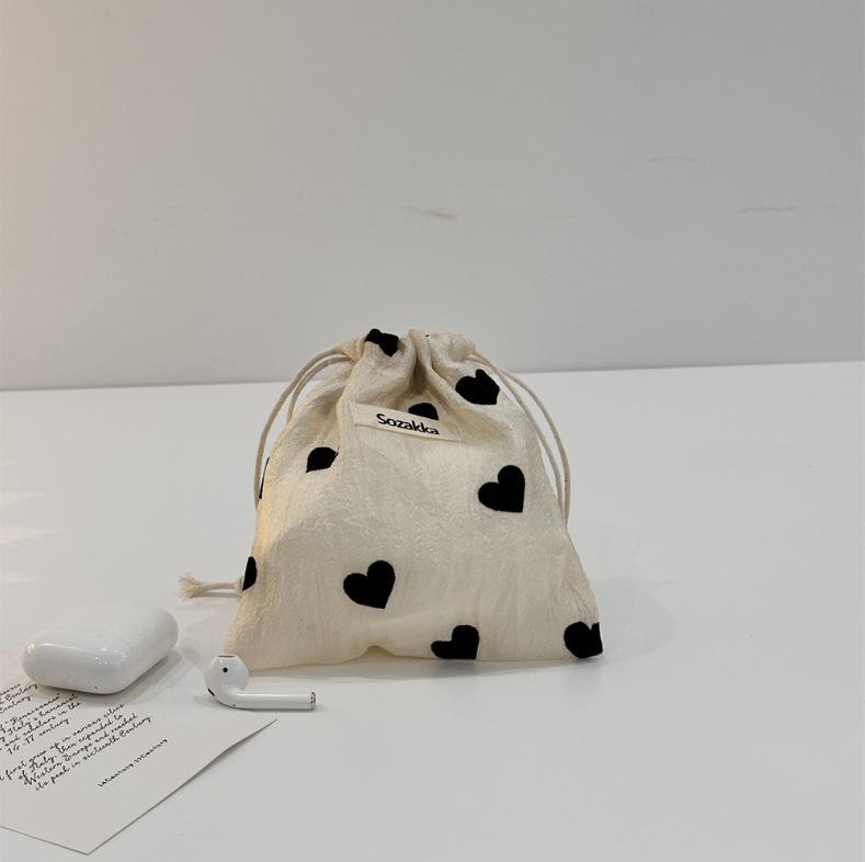 Small Cute Cartoon Drawstring Makeup & Travel Cloth Bag