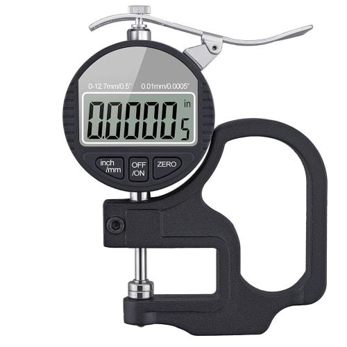 Digital Thickness Gauge, Digital Thickness Gauge, Accuracy 0.001mm, Measurement Range 0-10mm, Resolution 0.001mm/0.00005", High Precision Thickness Ga