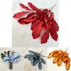 Realistic Flocking Cloth Faux Foliage Bouquet For Home Decor Wedding Photography Props