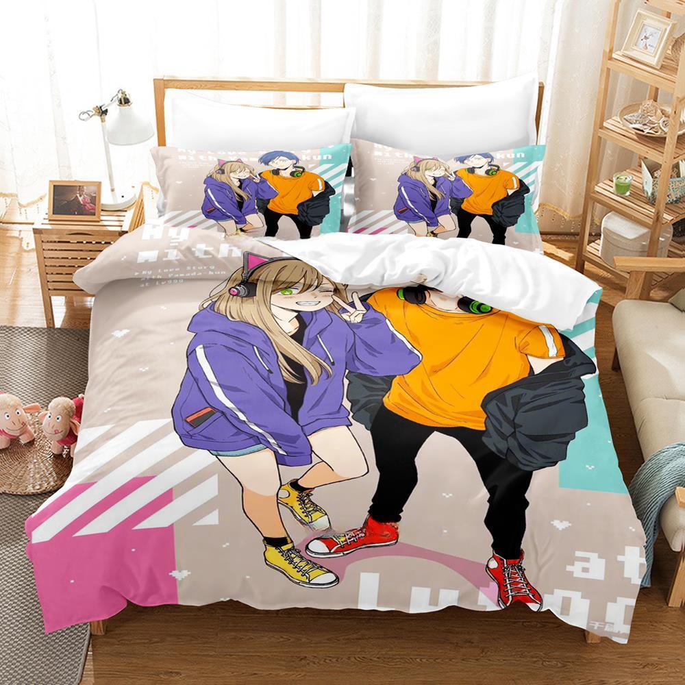 Comforter My Love Story With Yamada-Kun At Lv999 Bedding Set Single Twin Full Queen King Size Bed Set Adult Kid Bedroom S