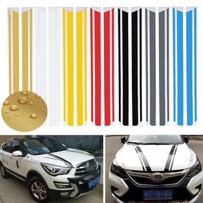 125x12CM Universal Car Hood Sticker Vinyl 7 Color Long Stripe Waterproof Auto Body Decor Self Adhesive Decal DIY Car