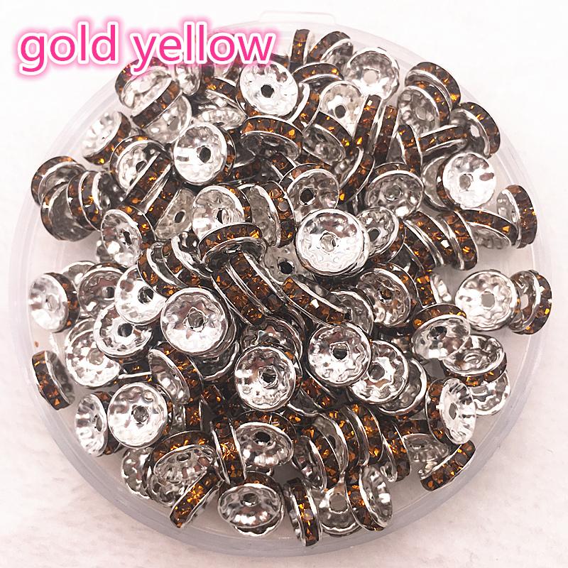 NEW 30pcs 10mm Czech Crystai Rhinestone Glass Round Loose Spacer Beads for Jewelry Making DIY Bracelet Necklace