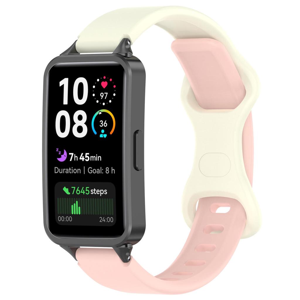 Cinturino in Silicone Compatibile per Huawei Band 10/9/8 con Fibbie a Farfalla e a 8, 12MM.
