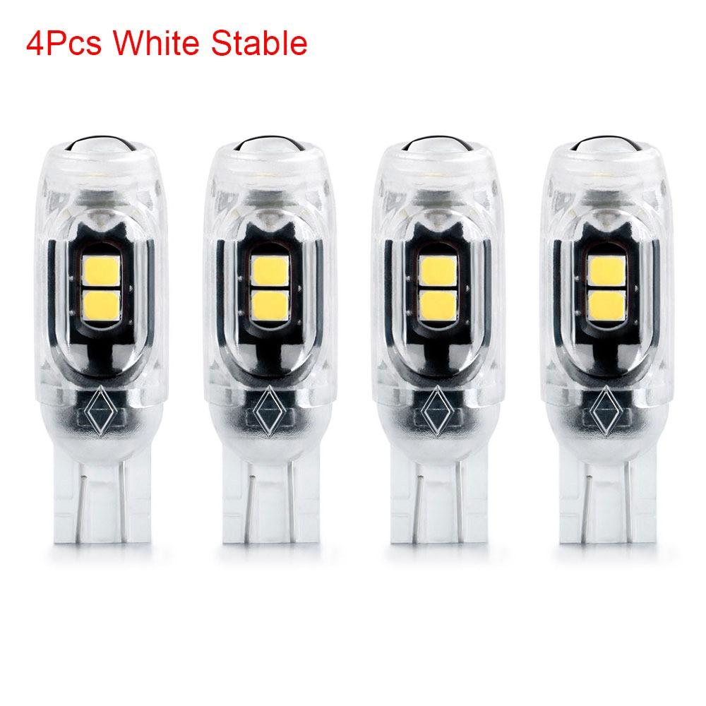 1/4Pcs Car Parking Lights T10 W5W LED Bulbs 3030 5SMD Instrument Lamp Auto License Plate Light