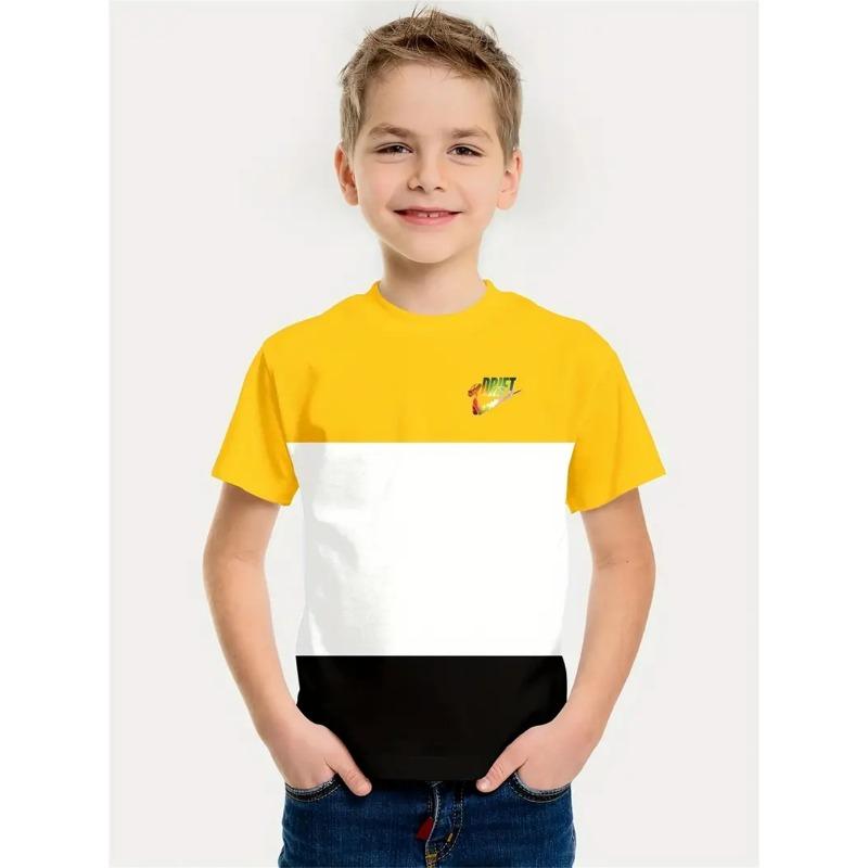 Striped Simplicity 3d Print Tee Shirt Kids Boys Clothes Short Sleeve Casual Children's Clothing Fashion T Shirt For Boys