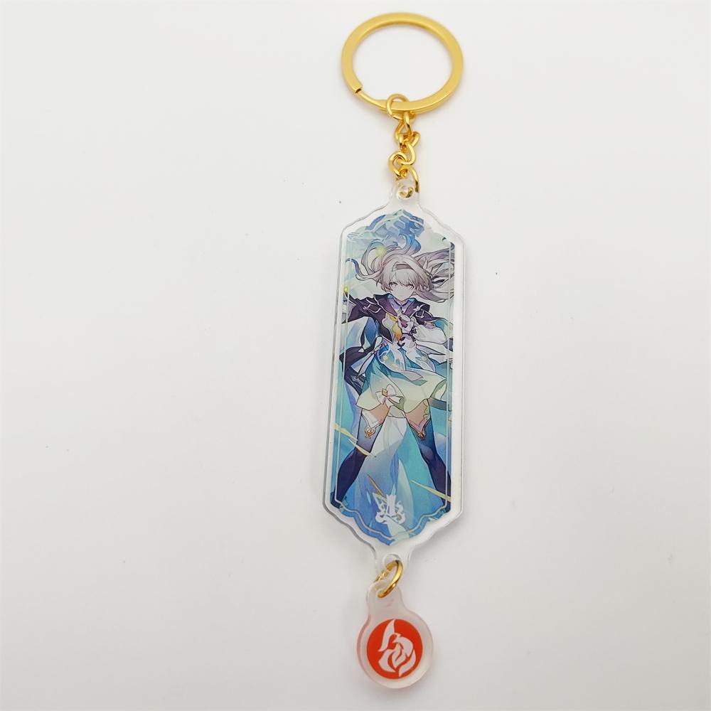 Game Honkai: Star Rail Acrylic Keychain Long Strip Pendant Figure Castorice Cipher Hyacine Mydei Anaxa Accessories Ornament