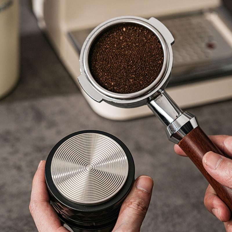 Kaffefördelare Espressofördelningsverktyg Nivellerare Justerbar Tamper Bekvämt Handtag för 51 mm Portafilter