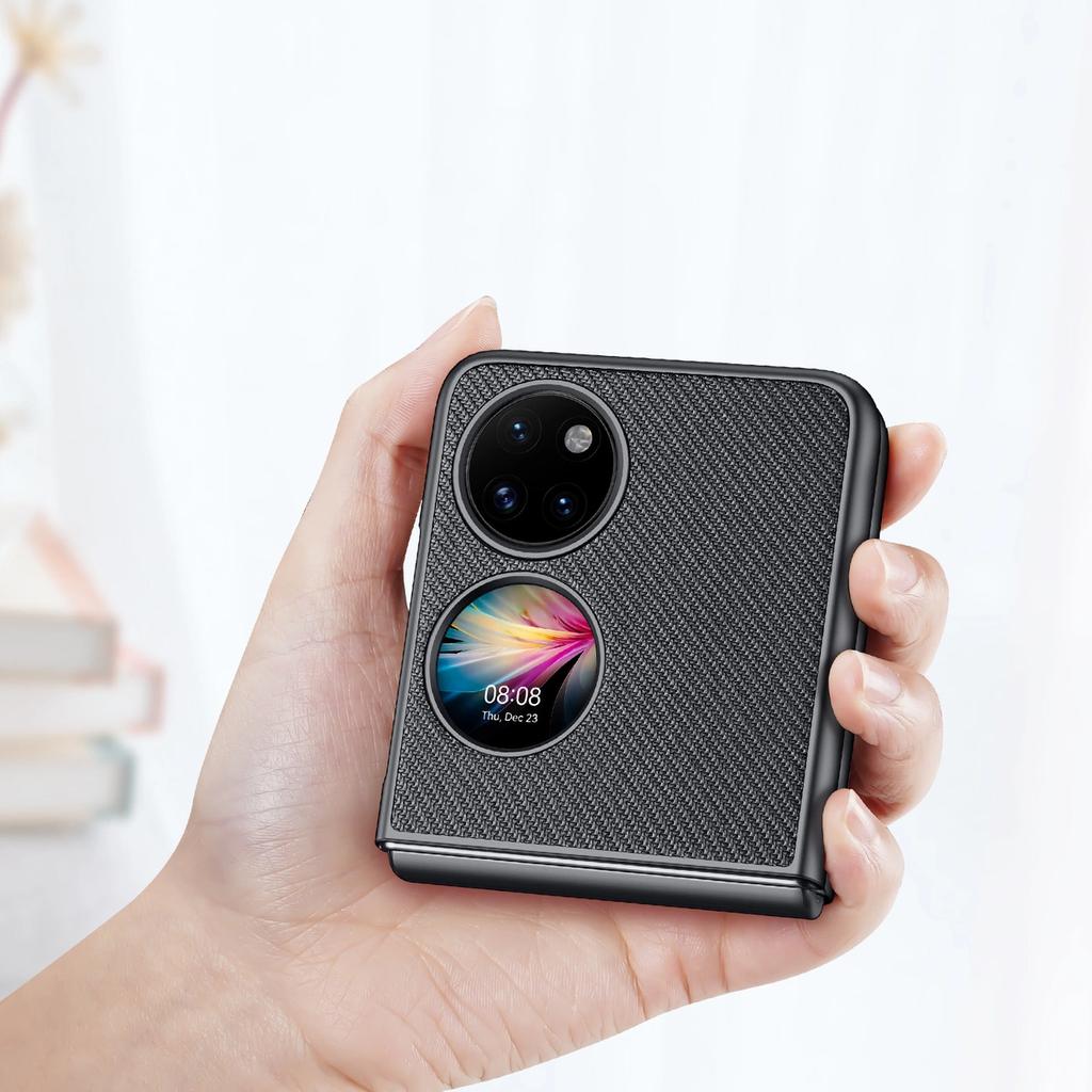 Dux Ducis Fino Etui Pokrowiec Pokryty Nylonowym Materiałem Huawei P50 Pocket Czarny