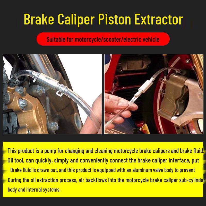 Motorcycle Hydraulic Brake Bleeder & One-Way Valve Siphon Hose