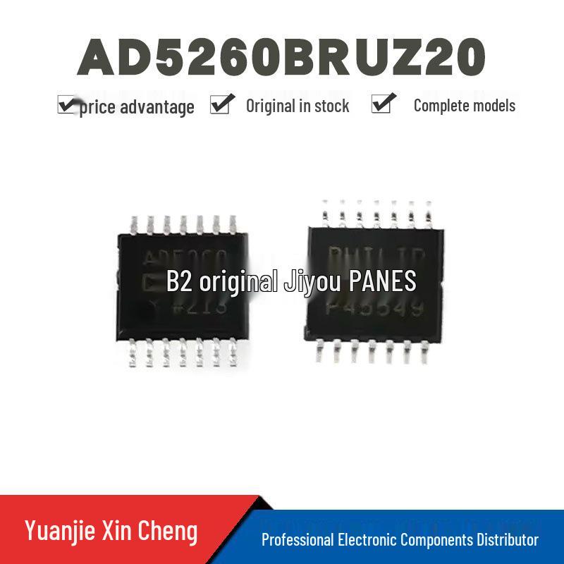 AD5260BRUZ20 Digital Potentiometer Chip, Screen Printed, Surface Mount, TSSOP-14, New Original