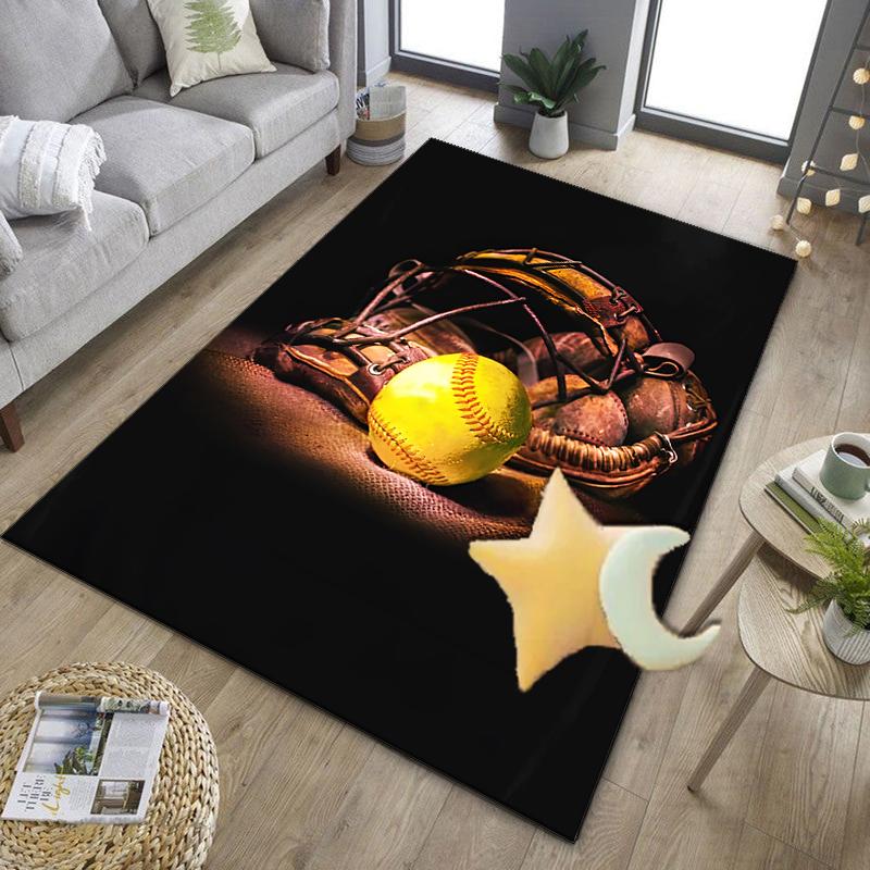 Baseball Passion And Heritage Office Rug Chair Mat, Game Carpet, Suitable for Front Door, Bedroom, Living Room, Desk, Holiday Gift