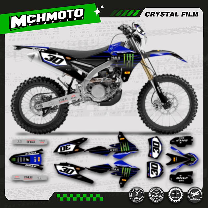 MCHMFG  Team Graphics Decal Stickers For YAMAHA WRF450 2016 2017 2018 YZF450X 2015 2016 2017 2018 Number Name