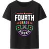 T-shirt d'été stylé Pour Lui Design Équipe de Quatrième Année Avec Étoiles Et Crayons Manches Courtes Nouvelle Arrivée Col Rond Hauts Unisexes