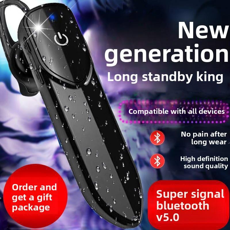 V19 Wireless Single-ear Bluetooth Headphones 5.3 True Wireless Over-ear Mini Sports Headphones