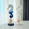 Mediterranean Style Seahorse Decoration Ornaments Crafts Marine Style Home Office Desktop Desk Decor Ornament Kids Gift