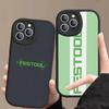 F-Festool Logo Leren Telefoonhoesje Voor iPhone 15 14 13 Pro Max 12 11 16 Plus Telefoonhoes