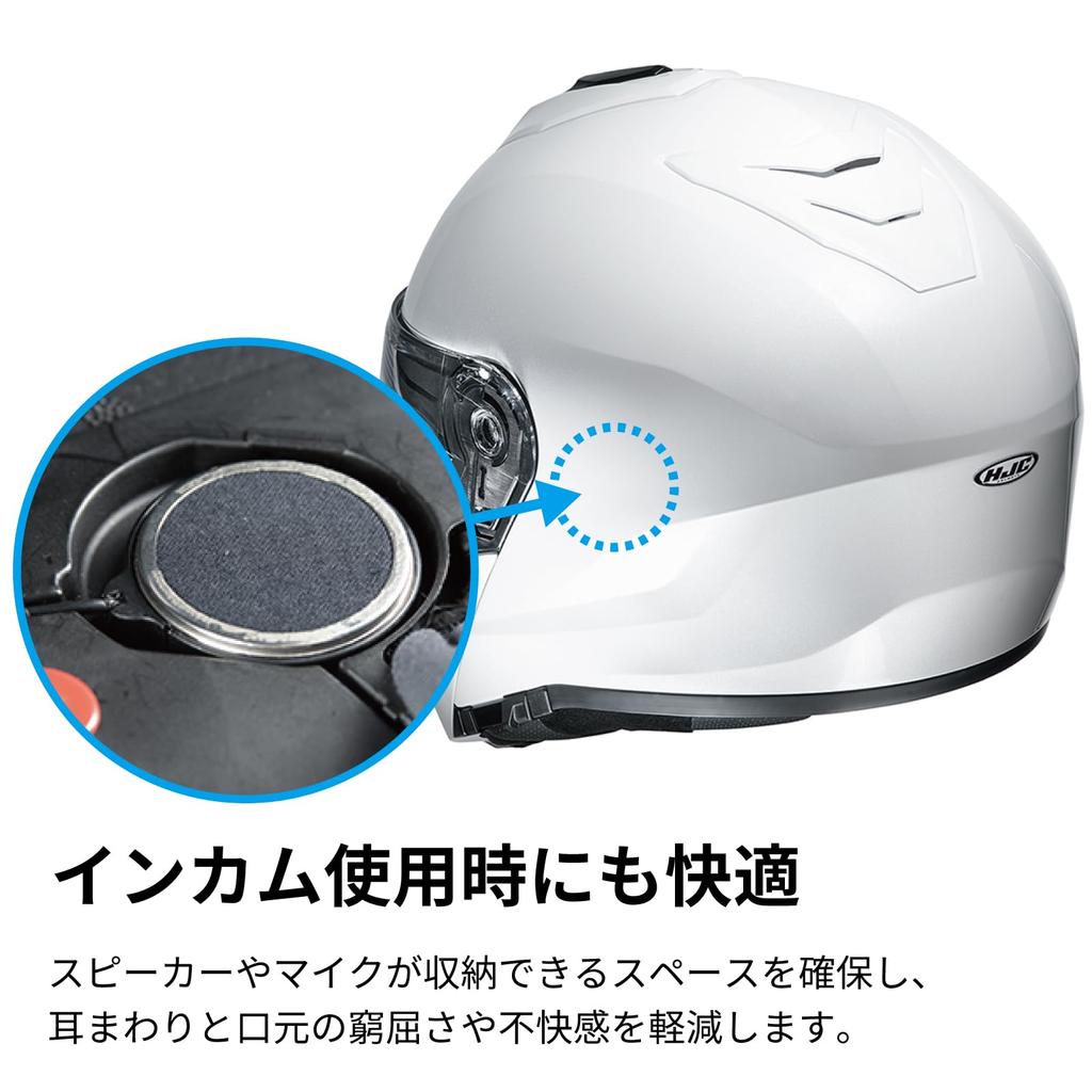 Full Face Pearl White i90 Solid HJH191 [HJC Helmet] (Size M)