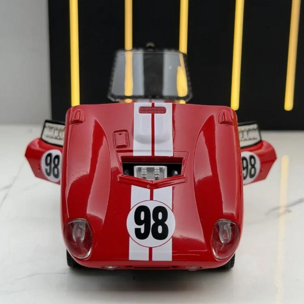 Simulation 1/32 Ford Shelby Cobra Sports Car Model Sound and Light Pull-Back Toy Vehicle Boy Ornament Collection Miniature Voiture