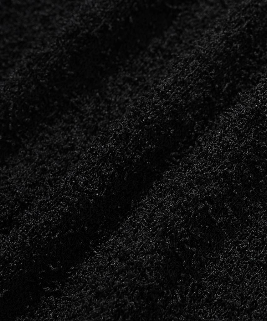KNITTED Tail Hoodie Knit Black