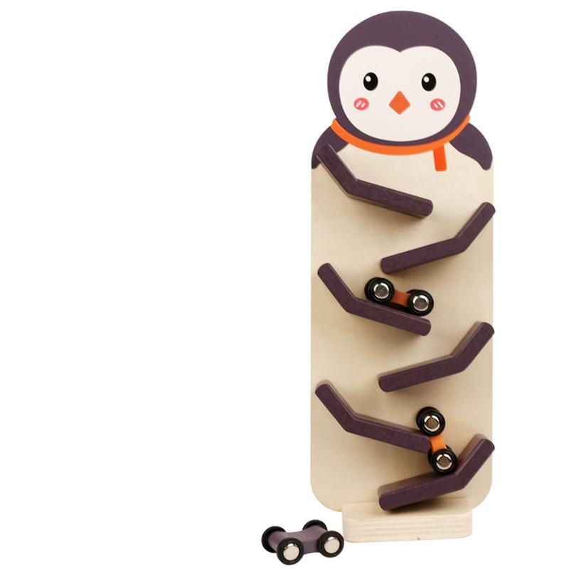 

Деревянная горка для гоночных машинок, гоночная трасса, мультяшная машинка, скользящая машинка, игра на координацию рук и глаз, развивающая игрушка для раннего возраста, подарки фиолетовый