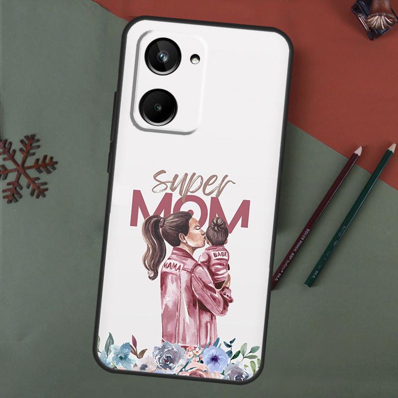 Super Mom Love Kid For Realme GT Neo 5 3 2 T 8 9 10 11 Pro Plus C11 C15 C21 C25 C30 C31 C33 C35 C55 C21Y Case