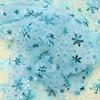 Polyester Fabric Snowflake Pattern Printed Fabric Tulle Fabric 1meter/Lot For Birthday Party Wedding Decor Craft Projects