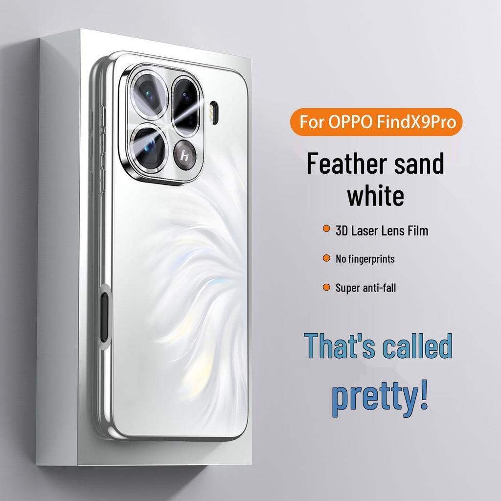 Mermaid Princess Electroplated Phone Case for OPPO Find X9 Pro, Light Luxury, Full Lens Coverage, Anti-Drop, Reno14 Hard Shell