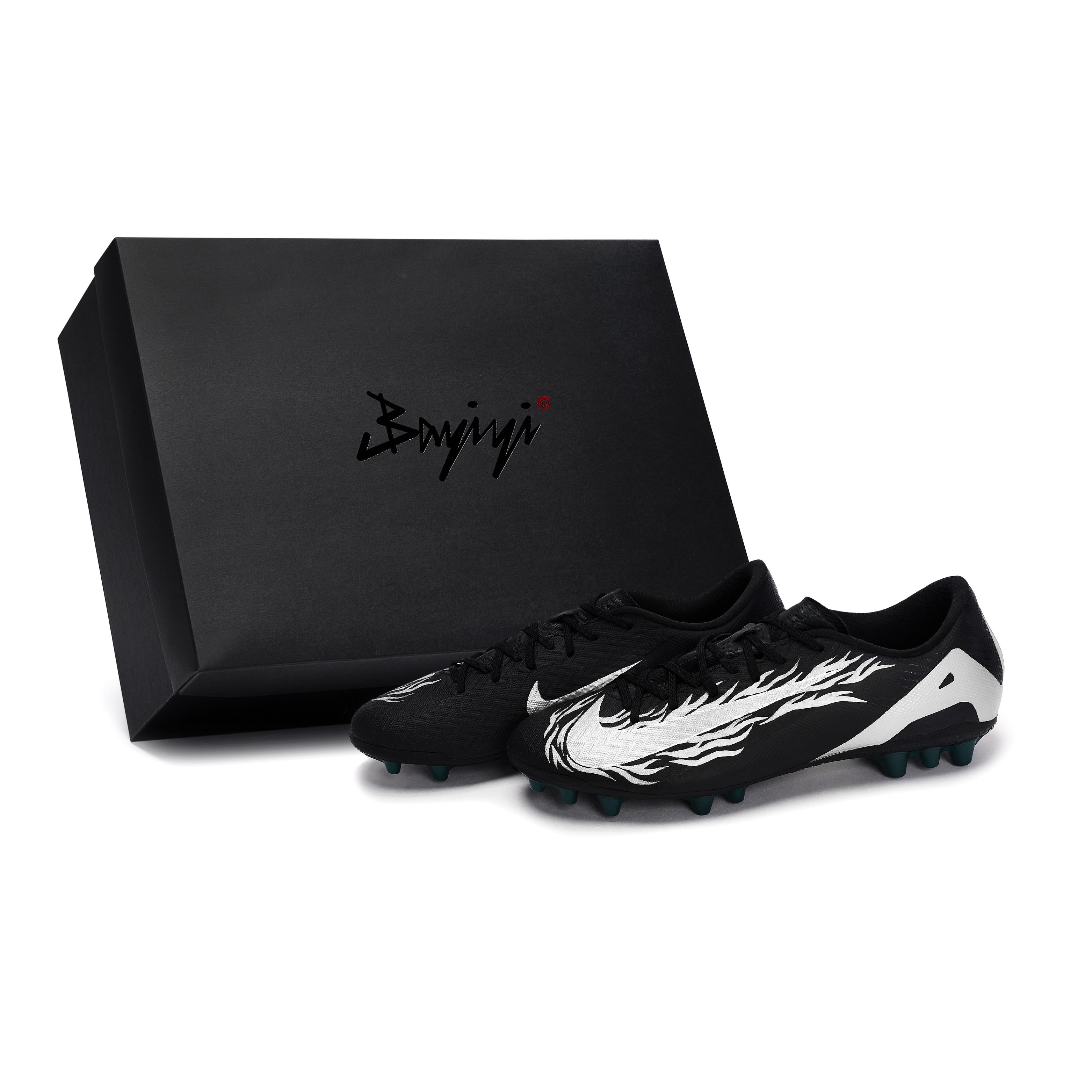 

Nike Mercurial Vapor 16 Abrasion Resistant Soccer Shoes Unisex Black Silver FQ8364-002(Team80-SBOX) 42