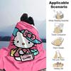 1 Stück Hello Kitty Sanrio Decke Leichte Flanelldecke für Sofa Bett Reise Camping Wohnzimmer Büro Couch Sessel