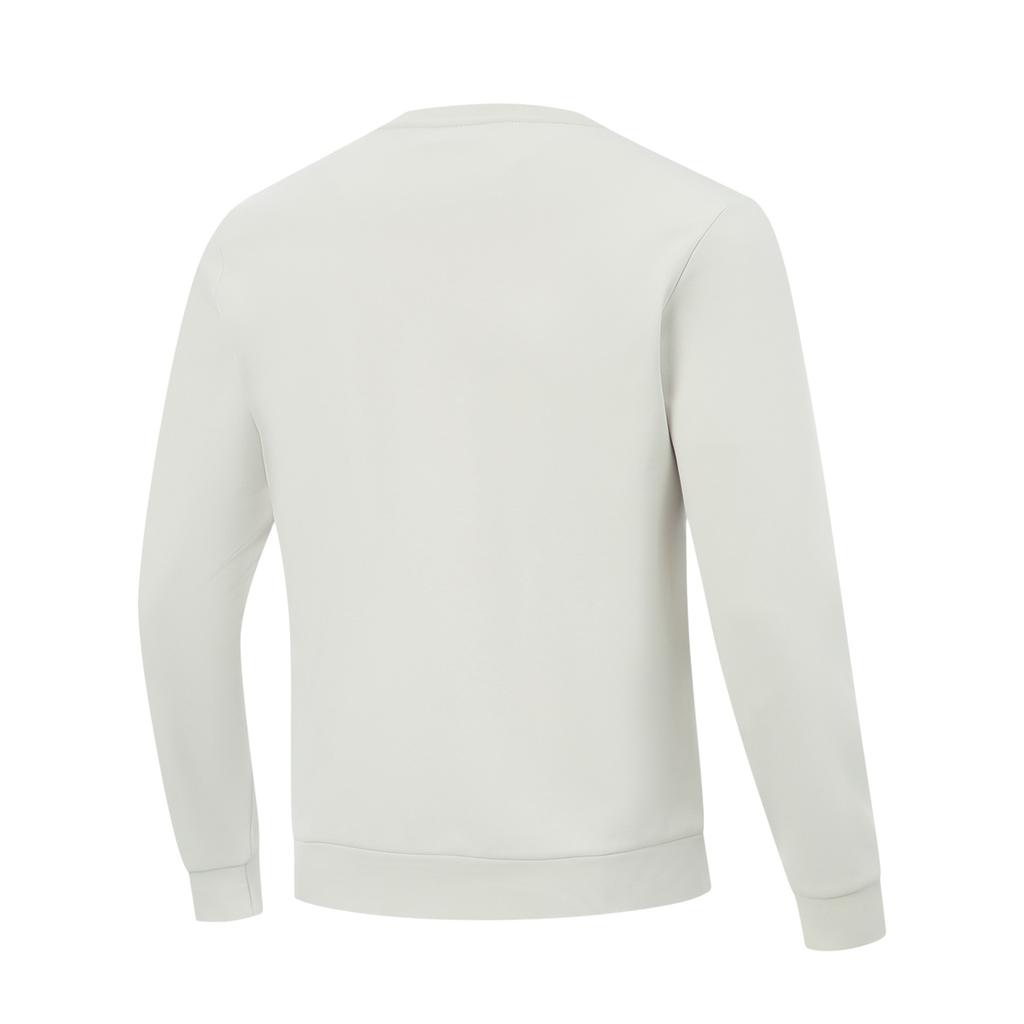 Li Ning Fitness Series Fleece Lined Warm Round Neck Sports Casual Letter Sweatshirt Men Sweatshirt AWDV973-1