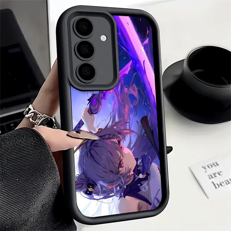 Phone Case for Samsung Galaxy S26 S25 Ultra S24 FE Genshin Impact Keqing Shell S23 Plus S22 + S21 S20 5G Soft Silicone Funda