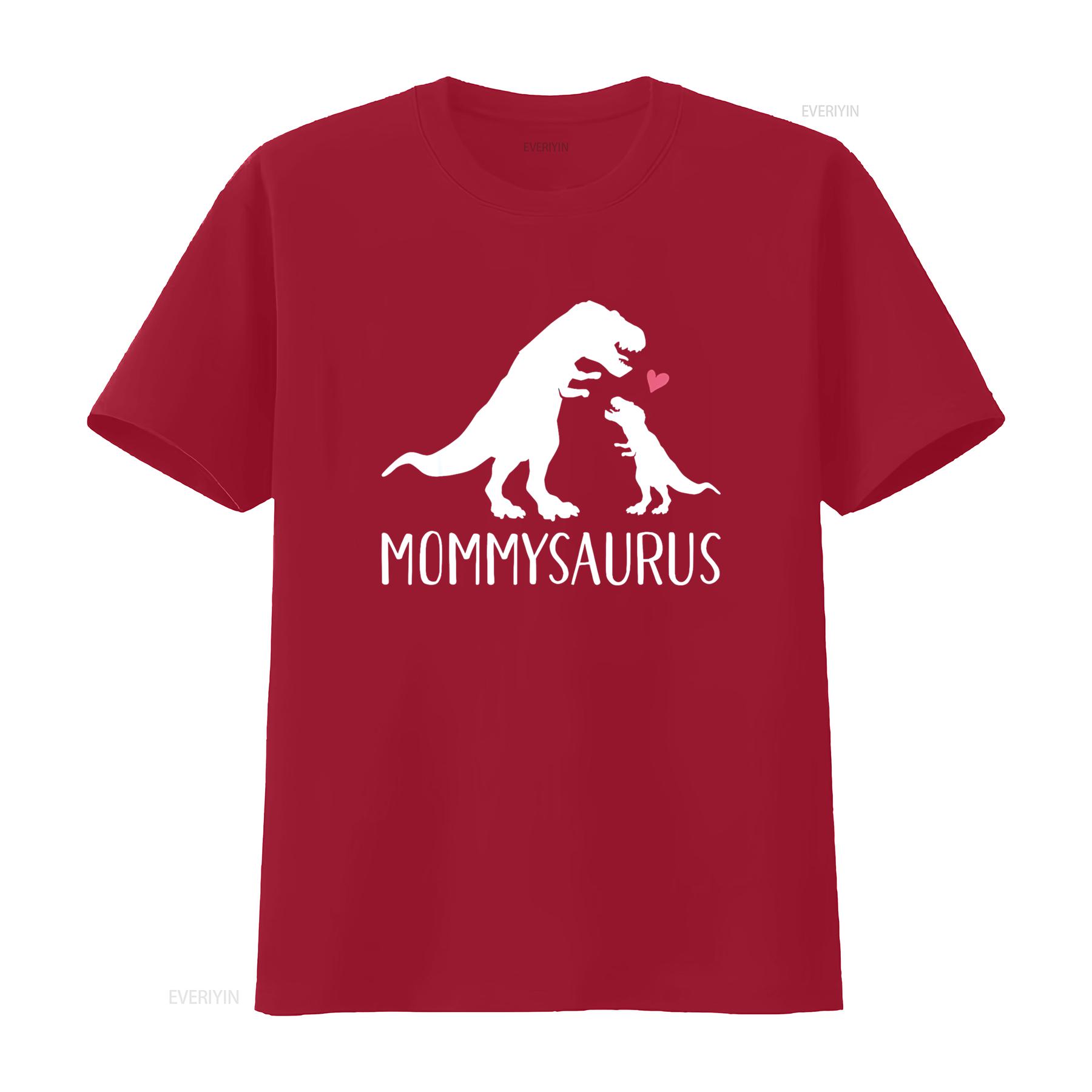 

Mommysaurus mom and baby dinosaur T Shirt vintage Washed designer clothes homme Top For Everyday Wear Versatile fashion Soft S