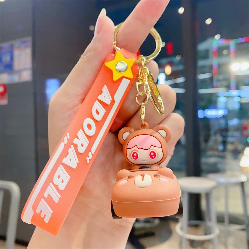 Cute Creative Children's Toys Exquisite Pull Back Car Keychain Bag Pendant