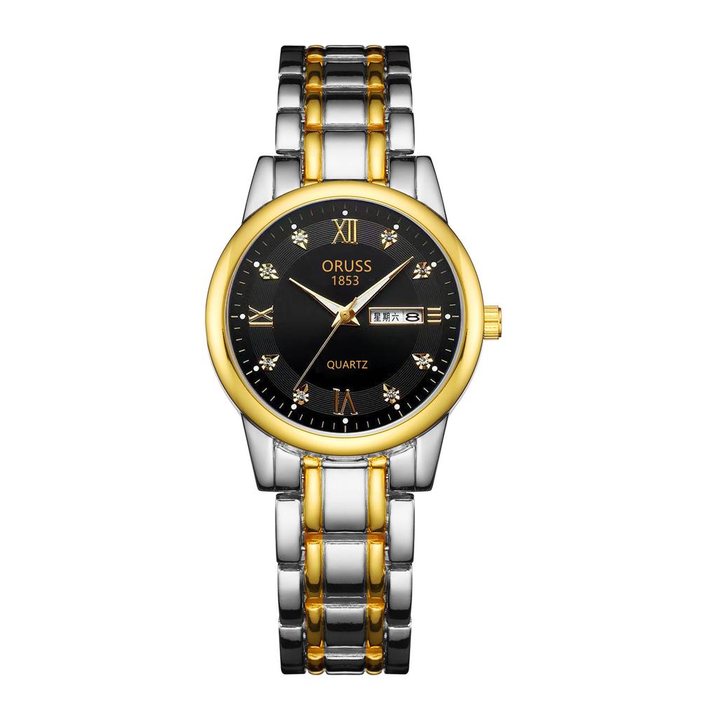 Ladies Automatic Non-Mechanical Waterproof Men'S Watch Steel Belt Double Calendar Quartz Electronic Watch Fashion Watch