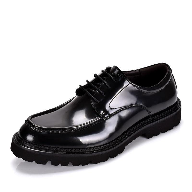 Men's Spring & Autumn British Style Patent Leather Slip-On Shoes for Business & Wedding